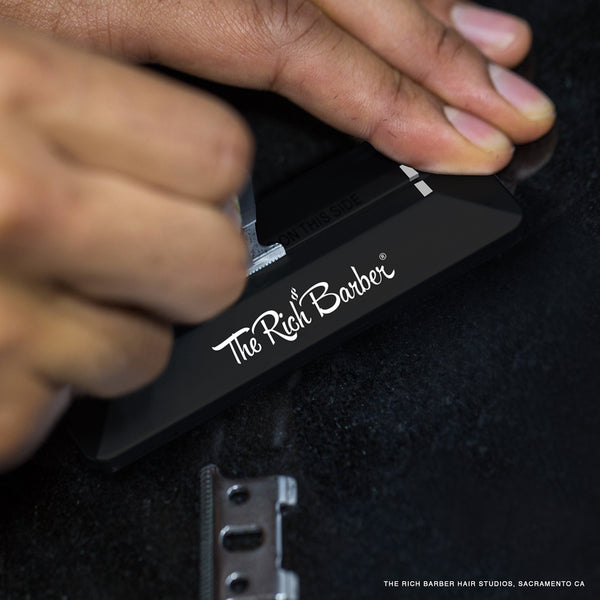 The Rich Barber® 10 Second Blade Setter & 1 Minute Blade Modifier Set   Zero Gap Tool & Trimmer Sharpener for Sharper Lines, Cleaner Fades &  Precision Detail (GTX Deeptooth) 